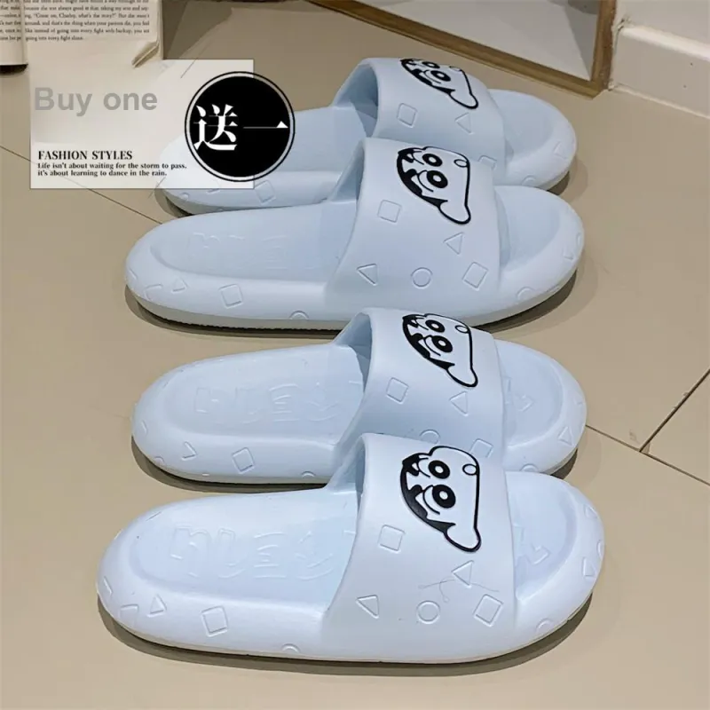 SHIGUDE x Crayon Shinchan Sandal Slippers Unisex, Milk White-24