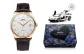Rose Case White Dial Rose Hands Brown Leather Strap