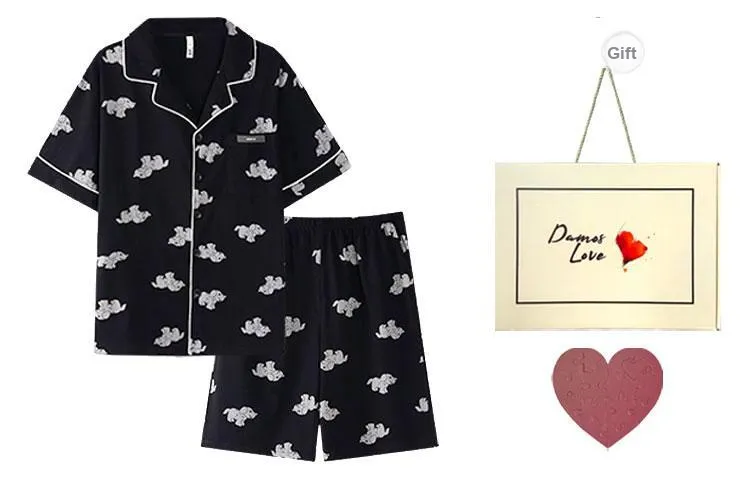 DAMOS·LOVE Pajama Set Men's Gift Box Set Black-5