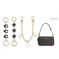 Black Three-Piece Set[C Shape+Camellia+Camellia Decorative Chain 30cm]