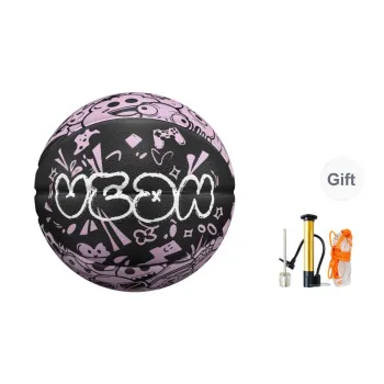 VEIDOORN Rubber Basketball Pink Purple Street Training Unisex