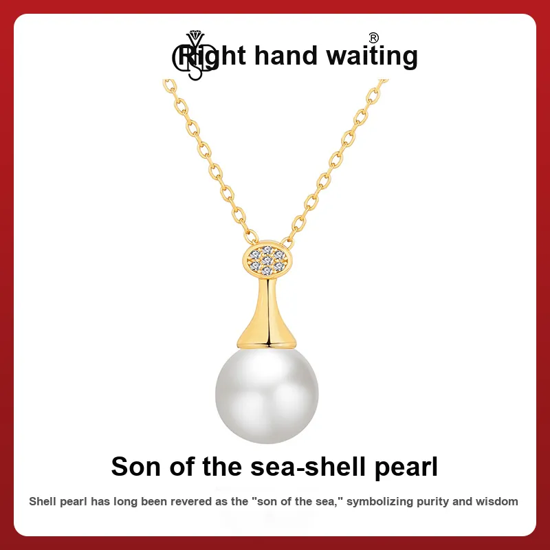 Right Hand Waiting S925 Silver Necklaces Women's-2