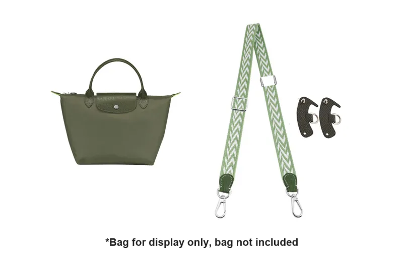 Luxury Care Artisan Workshop Cowhide Patchwork Canvas Bag Strap Women's Multicolor-11