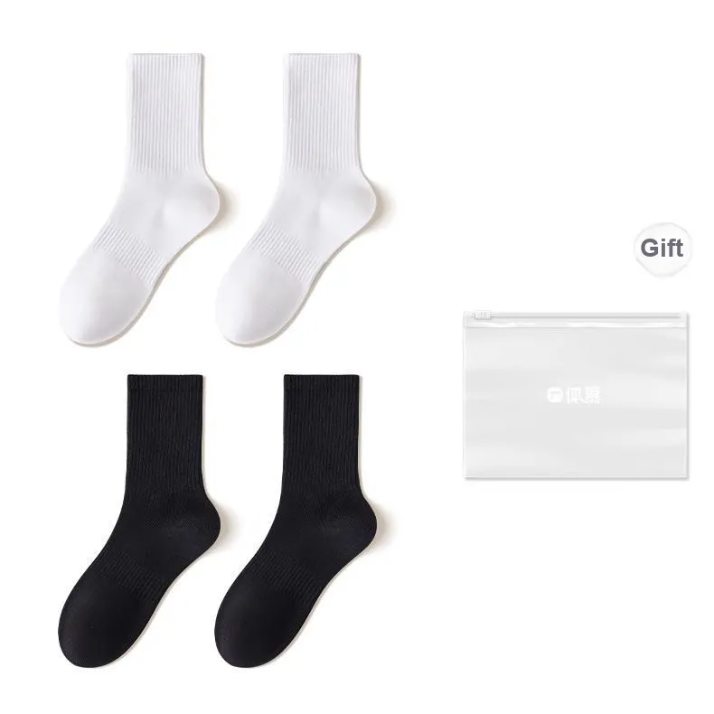 Temooues Mid Calf Socks Unisex Shopping Bag 2 Pack-10
