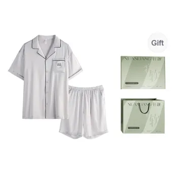 Xuan Liang Pajama Set Men's Gift Box Set Snow Gray