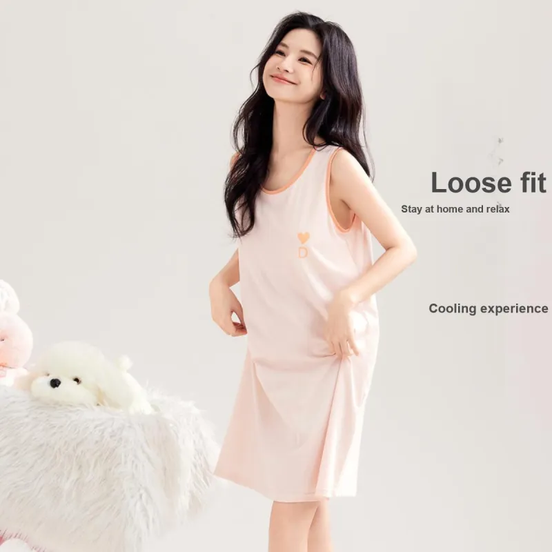 Urban Beauty Nightgown Classic Color Block Skin Friendly Breathable Women's-9
