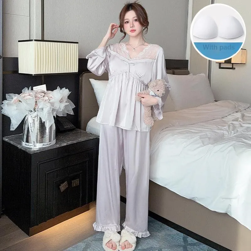 Sleeping Beauty Pajama Set Women's Light Purple-4