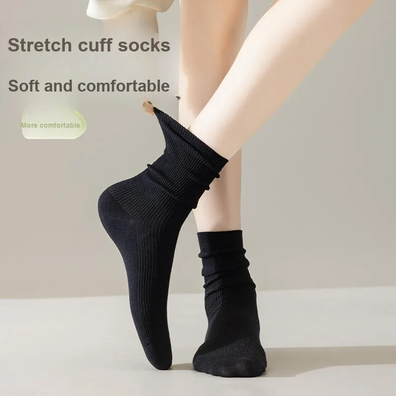 COTTON CHEESE Mid Calf Socks Women's 5 Pack-4