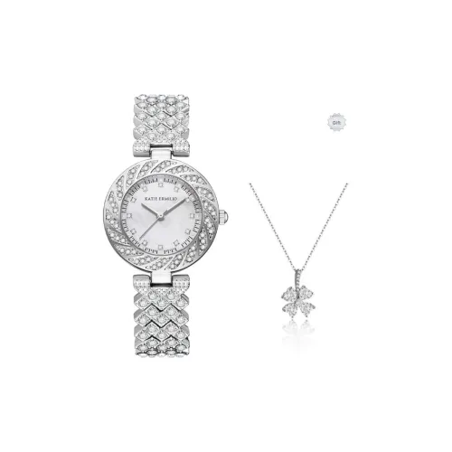 Katie Ermilio Наручные часы Кварцевый механизм Матиальная раковина Циферблат часов Цвет Женские часы Коробка признания в любви