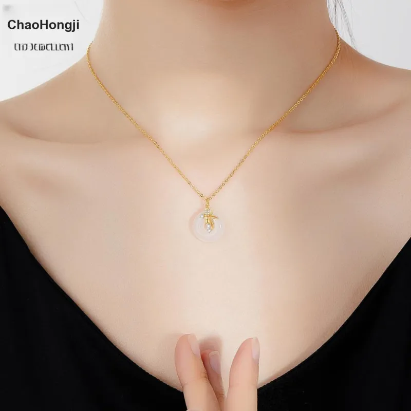 CHAOHONGJI Chalcedony Necklaces Women's-7