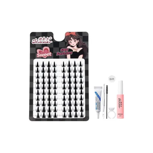 ZHENZHENSHINAIER Озорной Эльф Накладные ресницы Один кластер Густое сегментированное