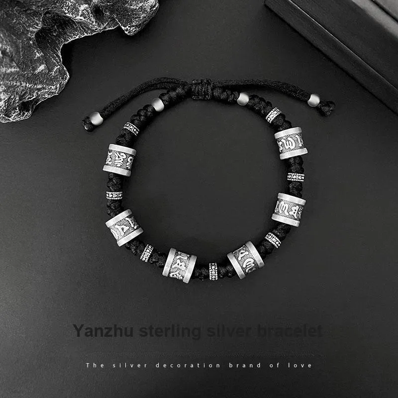 Love 999 Fine Silver Bracelets Men's-4