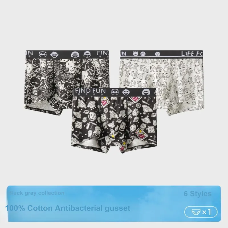 Qiao Ni Tong Underpants Men's 3 Pack-1