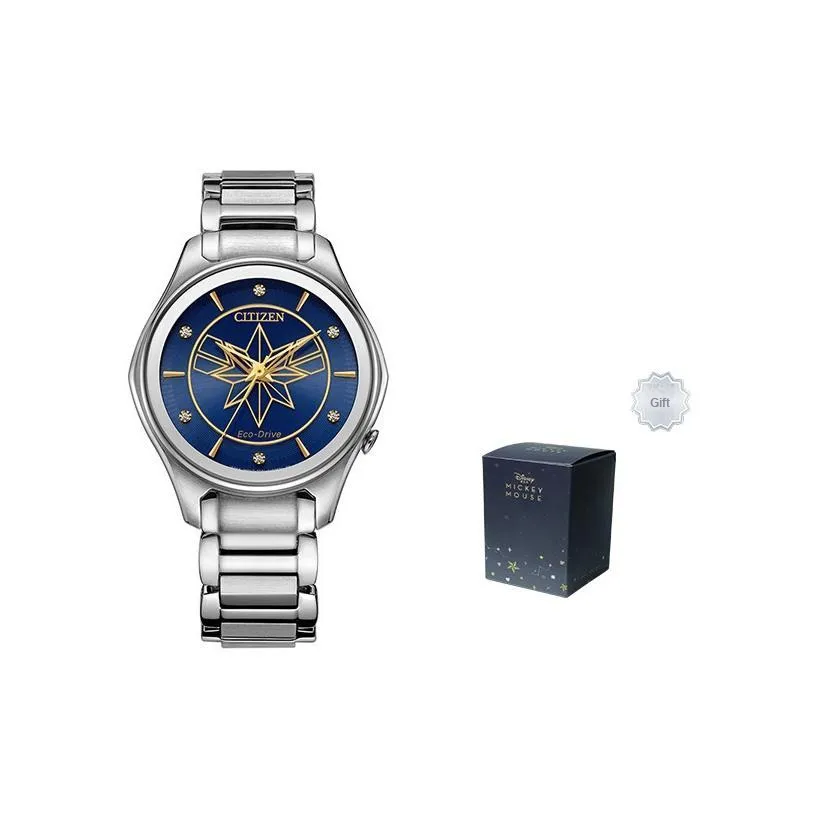 CITIZEN Ecology Drive Collection Светильник Кварцевый механизм Нержавеющая сталь Ремешок Часы Женские Часы Синий циферблат