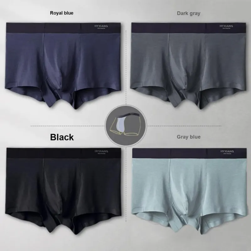 H YXIANG Underpants Men's 4 Pack-3