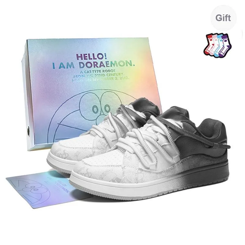 DoraemonA Box Limited Edition Puffy Shoes Low-Top Skateboard Shoes Unisex-292