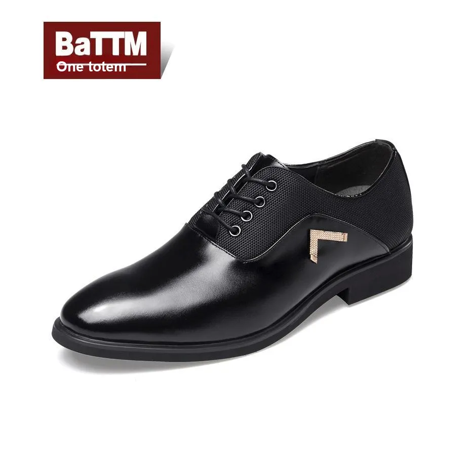 Batotem Dress Shoes Men Low Top Black Brown