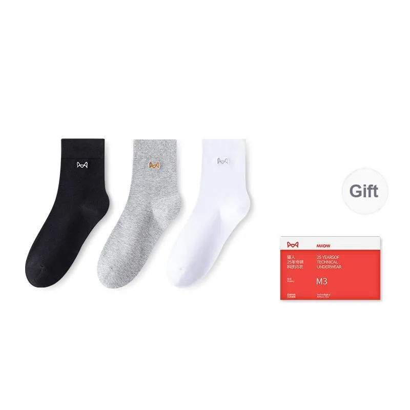MIIOW Mid Calf Socks Men's Shopping Bag 3 Pack-6