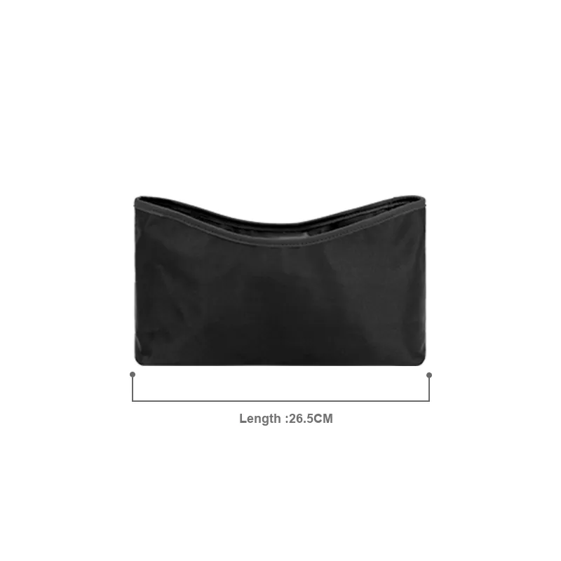 Tide Satin Medium Bag With Shape Maintaining Storage Lining Interior Pocket And Built in Bag Accessory Unisex Black-2
