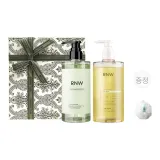 비듬 치료 샴푸 + 니아신아마이드 샤워 젤 + 모리 스타일 선물 포장 (샤워 스펀지 포함)