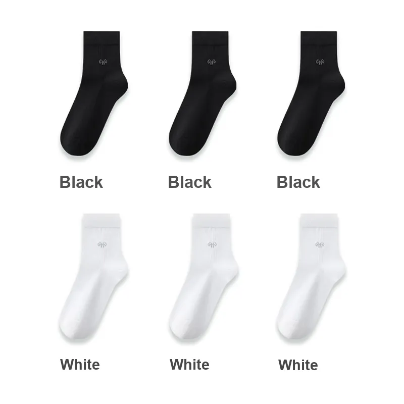 H YXIANG Mid Calf Socks Men's 6 Pack-1
