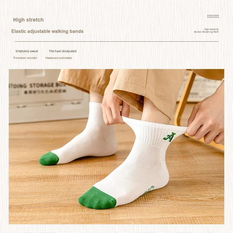 Yalu Mid Calf Socks Men's 5 Pack-10