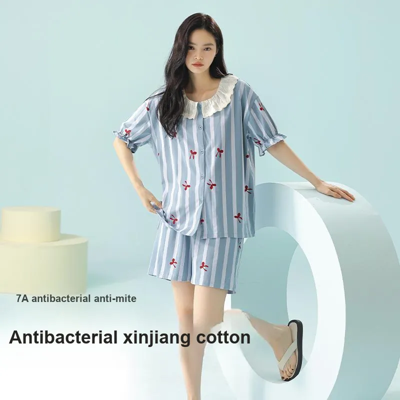 XIAFENYAN Pajama Set Women's Blue-1