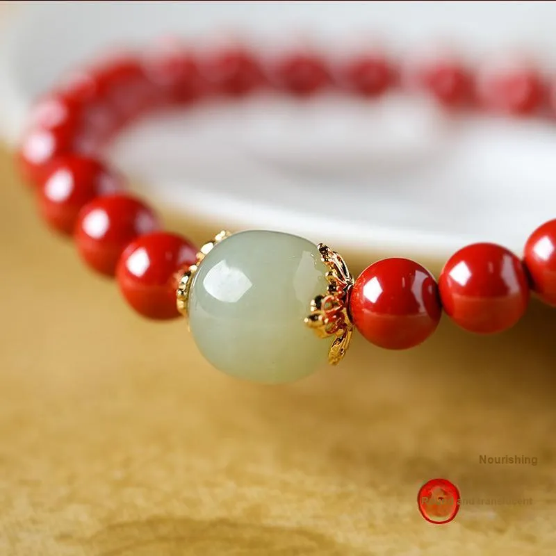 Baozhi Reconstructed Cinnabar Bracelets Unisex-4