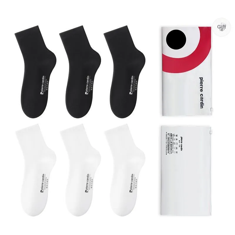 PIERRE CARDIN Mid Calf Socks Women's 6 Pack Black-7