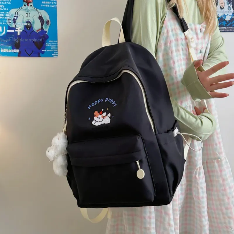 URBAN FOREST Nylon Backpack Unisex Blue/Yellow/Black/White-12