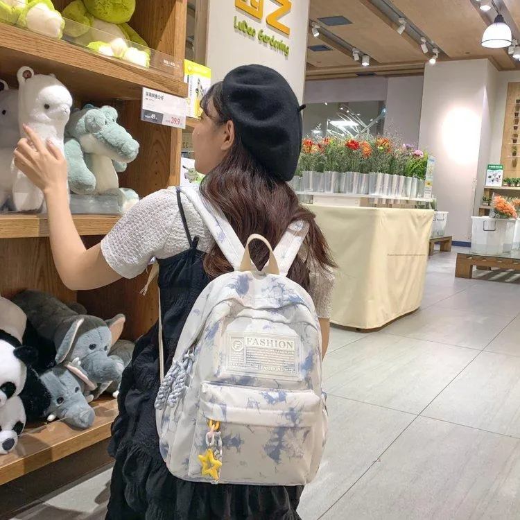 XIANGSU Nylon Backpack Regular Unisex Multicolor-11
