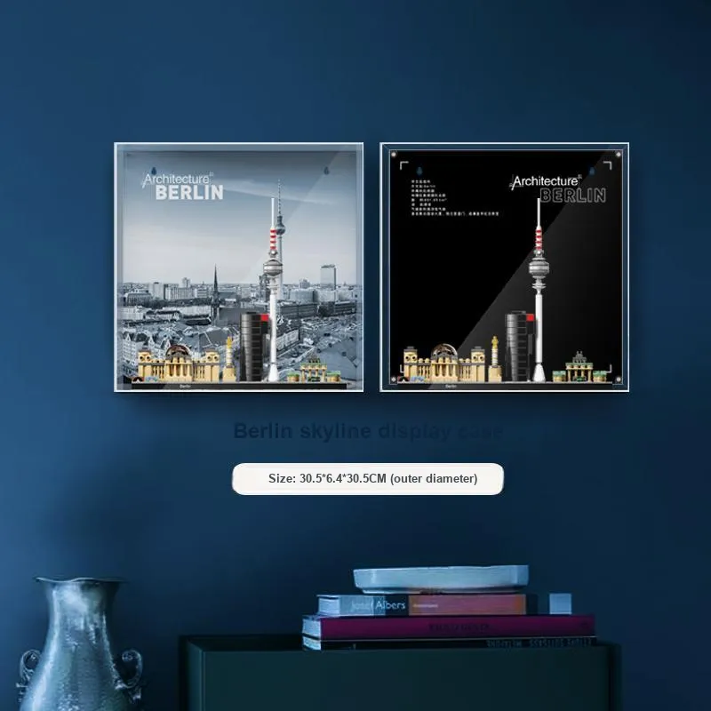 LIGHT YOUR BRICKS Compatibility Building Block Skyline Dual View Photo Frame Display Case Model Accessories-20