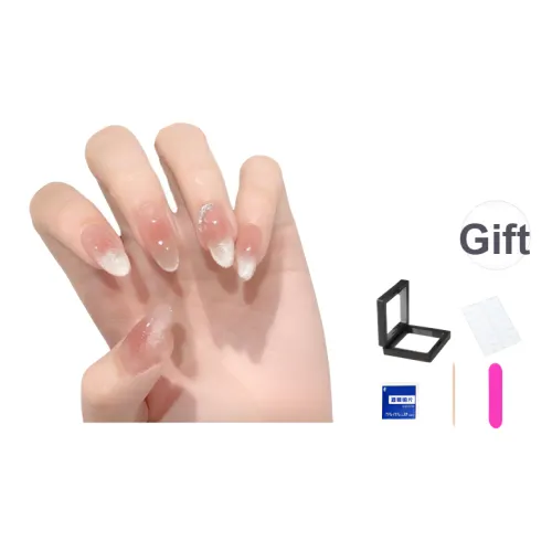 XNTX Nail Patch False Nail Oval Soft Color Series Nude