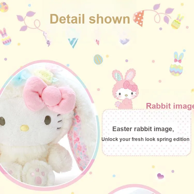 Sanrio Hello Kitty Easter Collection Dolls Plush Doll 20cm High-3