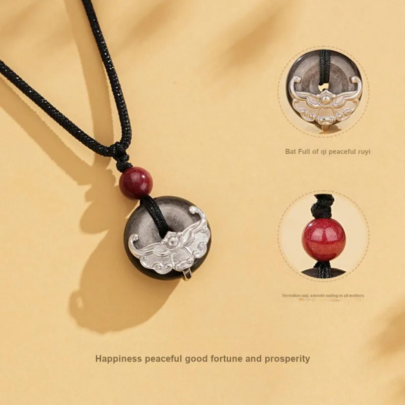 SEVEN COOK Obsidian Necklaces Unisex-7