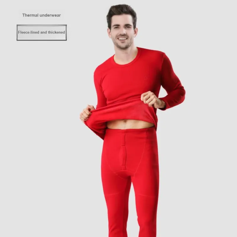 H YXIANG Thermal Set Unisex Red-5