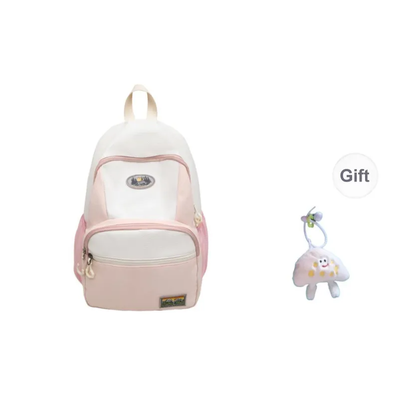 URBAN FOREST Nylon Backpack Regular Unisex Blue/Pink/Khaki/Black-4