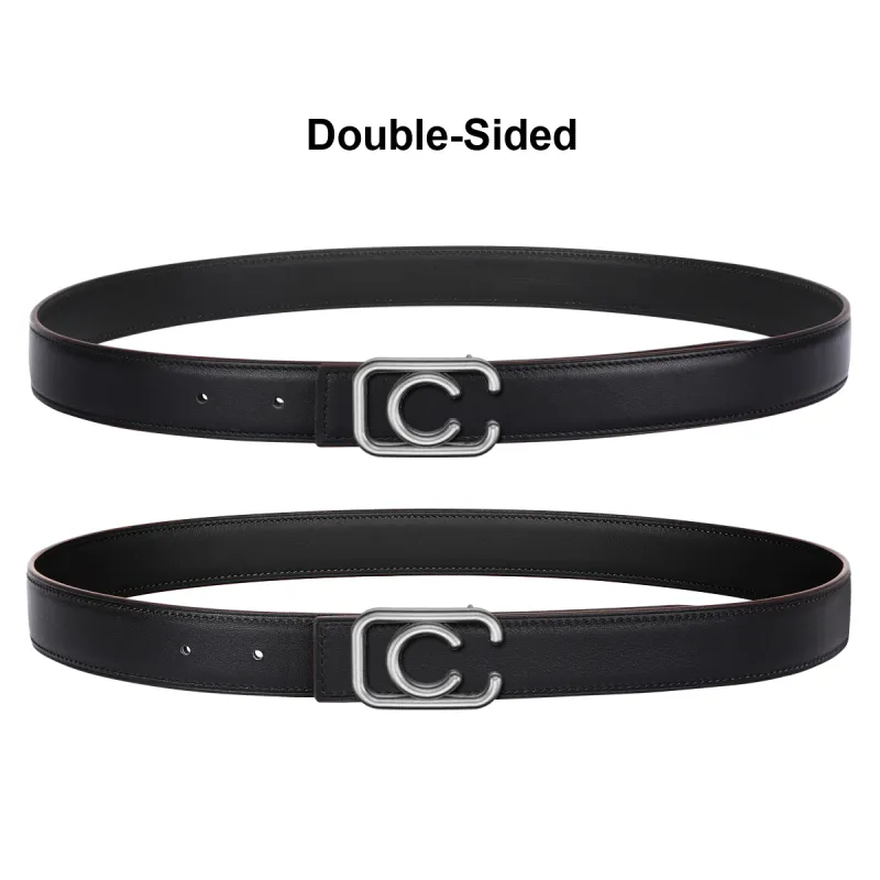 CATELLES Top Grain Cow Leather Leather Belts Unisex Width  3cm-4