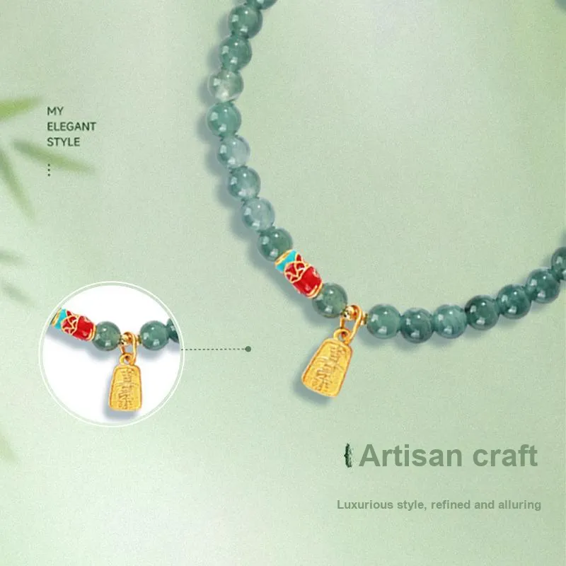 JINLIUFUJIXIANG Ice Glutinous Jadeite Bracelets Unisex-2