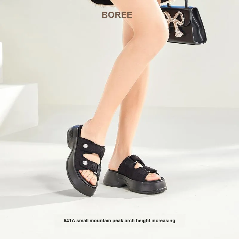 BOREE Slide Slippers Unisex Joyful White/Cool Black-8
