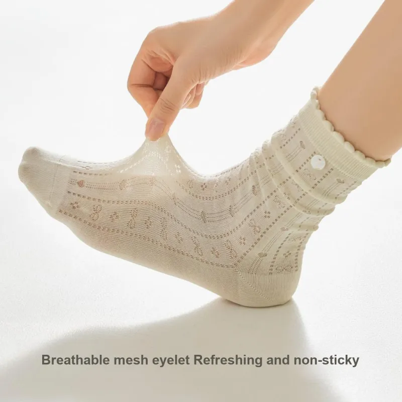 Temooues Mid Calf Socks Women's Combo Set-2