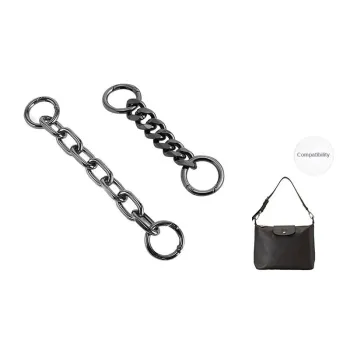 Ingenuity Handmade Metal Shoulder Strap Chain Liner Women's Gunmetal/White-Like