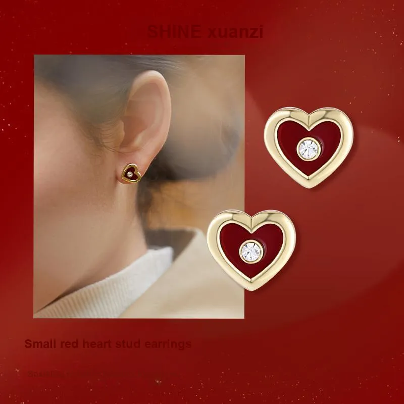 SHINE Love Language Collection S925 Sterling Silver Stud With Zircon Stud Earrings Women's-4