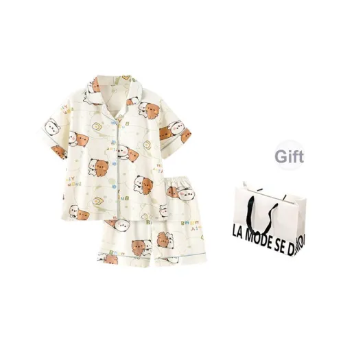 MEIJIAO Медвежонок Одежда Комплекты [Буква Сумка для покупок] Женские Пижамные Наборы