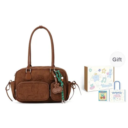 VANWALK Picnic Series PU Shoulder Bag Large Size Women's Multicolor