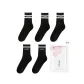 5 Pack[Black and White Stripe 3+Black Double Stripe 2]