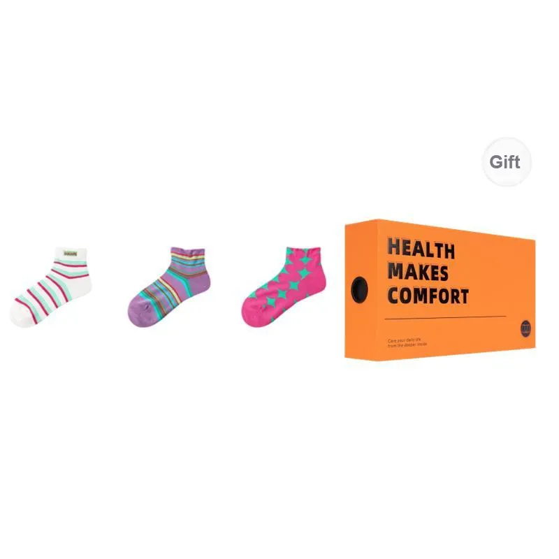 Vine Color Ankle Socks Women's 3 Pack-8