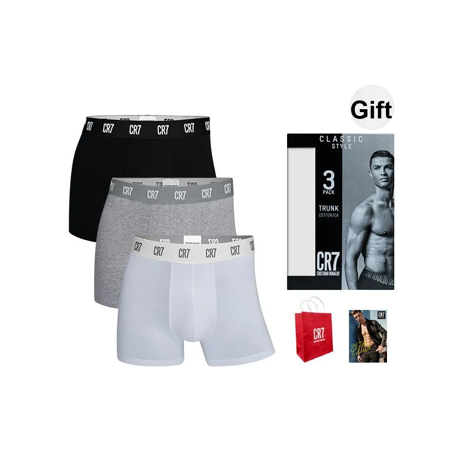 CR7 CRISTIANO RONALDO Underpants Men's 3 Pack Black/White/Heather Gray