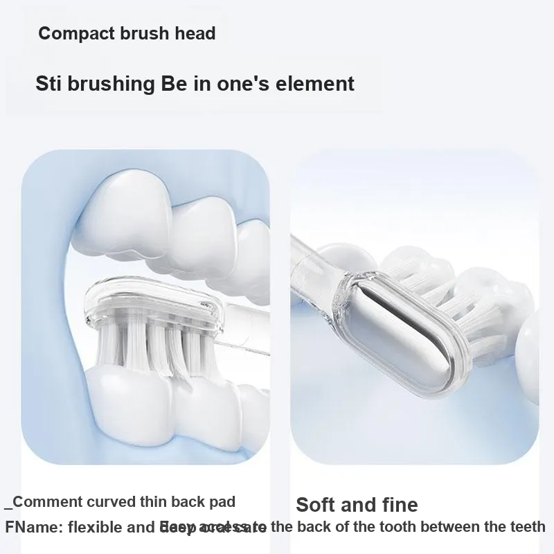 Laifen Toothbrush Heads 3 Pcs Portable, Home Use, Vibration Electric Toothbrush Head, Shock Absorption Model-1