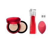 2종 세트: 사이즈 20 및 Replacement 리필 13g*2 + 무광 애플 레드 리퀴드 립스틱 5.5g + 메이크업 스펀지 1개